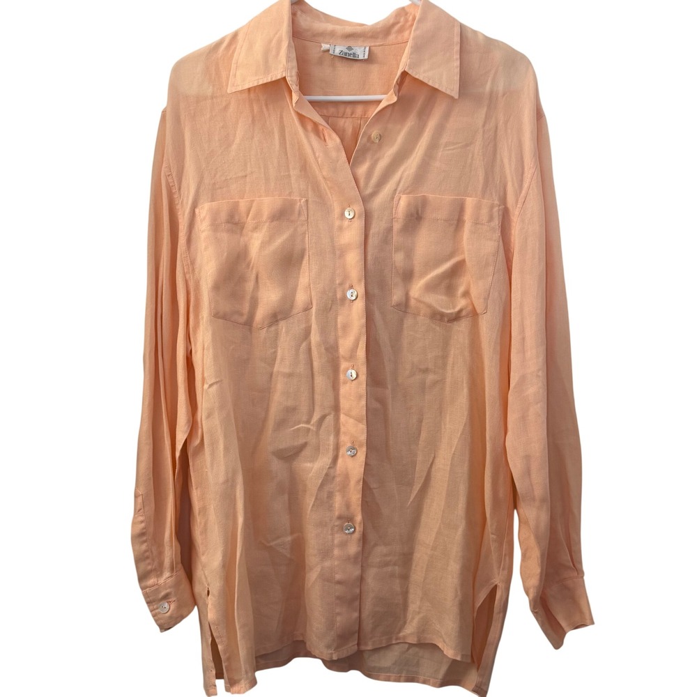 Zanella Peach Button-Down Shirt